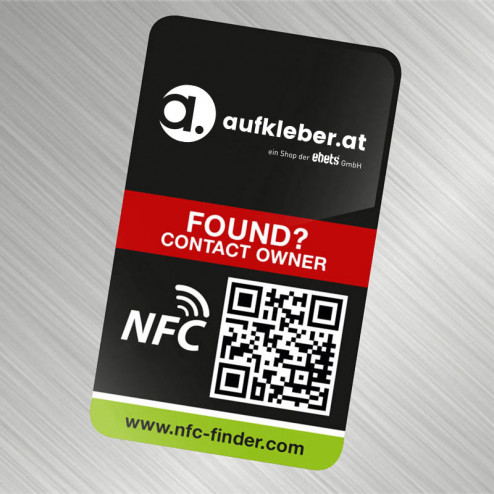 individueller NFC-Finder Sticker für Metalloberflächen