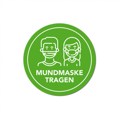 Aufkleber Mundmaske