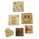 NFC-Holzsticker in verschiedenen Formen