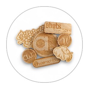 Holz Aufkleber / Sticker