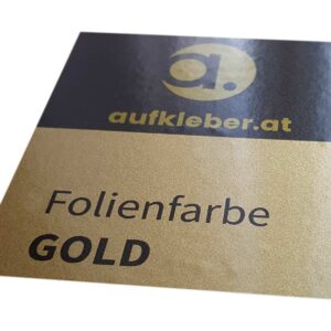 Aufkleber Folienfarbe gold - Aufkleber.at