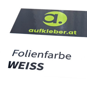 Aufkleber Folienfarbe weiß - Aufkleber.at