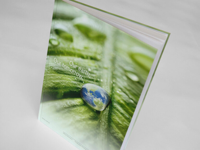 Druckveredelung mit Premium 3D Aufkleber auf Notizbuch - aufkleber.at