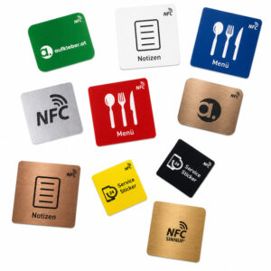 Individuelle NFC Aufkleber mit Lasergravur - aufkleber.at