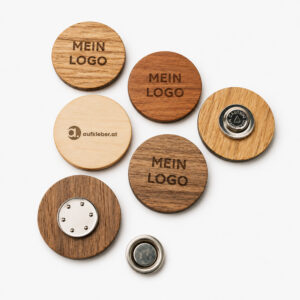 NFC Holzbutton individuell graviert - aufkleber.at