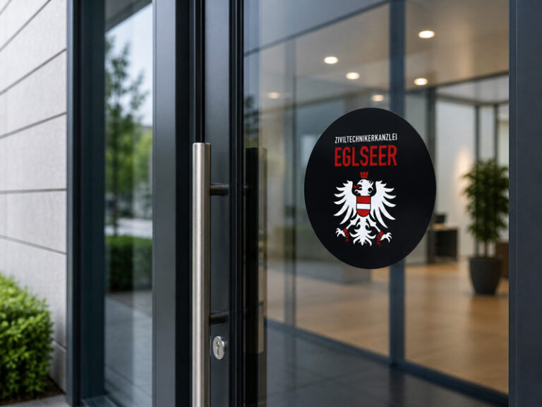 Türaufkleber für Firmenbüros - aufkleber.at