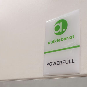 Doming Industrieaufkleber für industrielle Verklebungen auf schwierigen Untergründen
